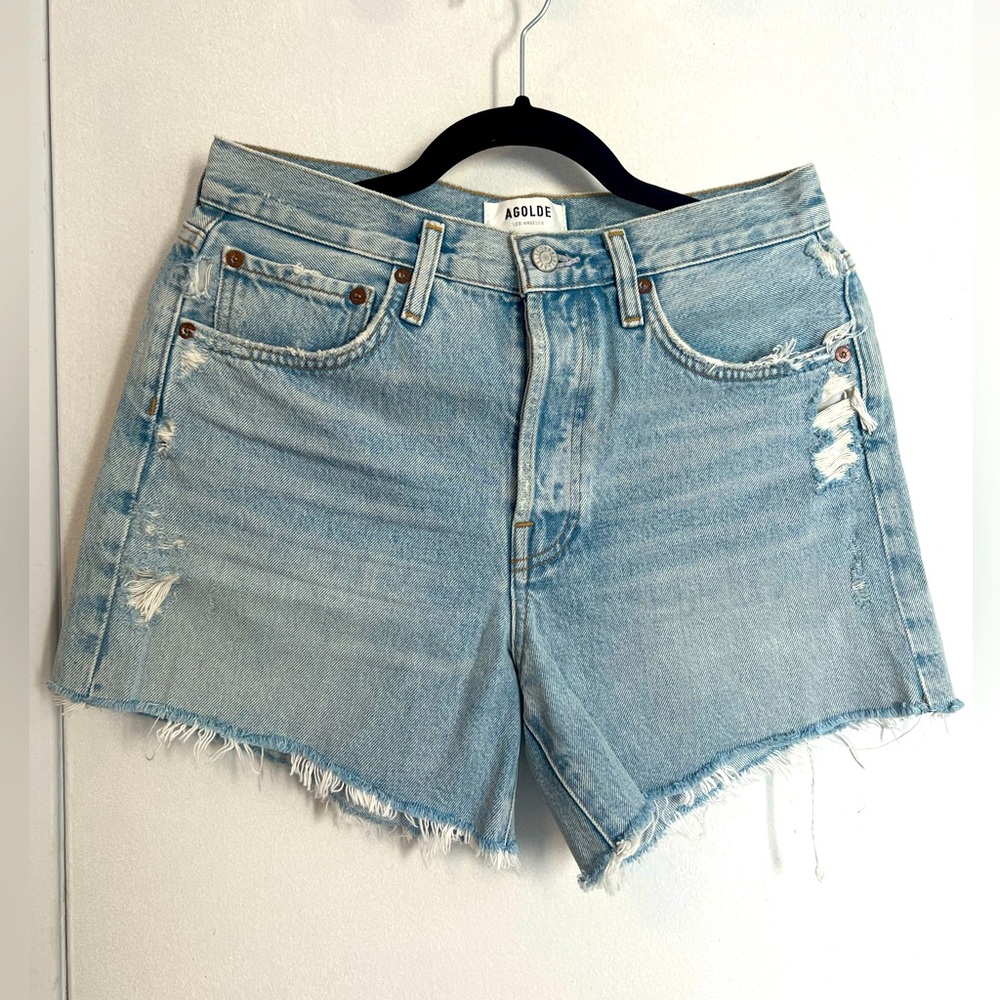 AGOLDE denim jean light blue shorts size 26
